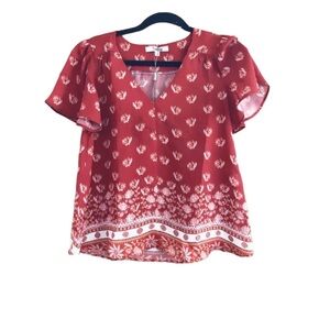 NEW • Tucker NYC • Chelsea Blouse Clay Bazaar XXS